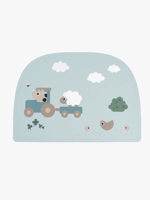 Done By Deer Tiny Farm Bordsunderlägg Silikon, Blue