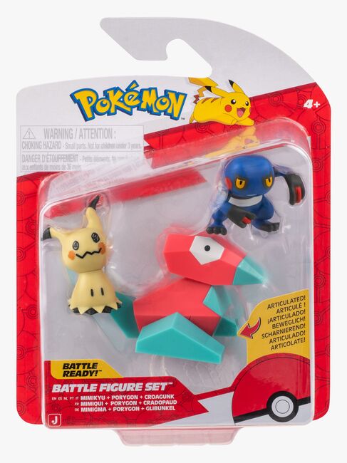 Pokémon Battle Figurset Mimikyu, Porygon & Croagun 3-Pack