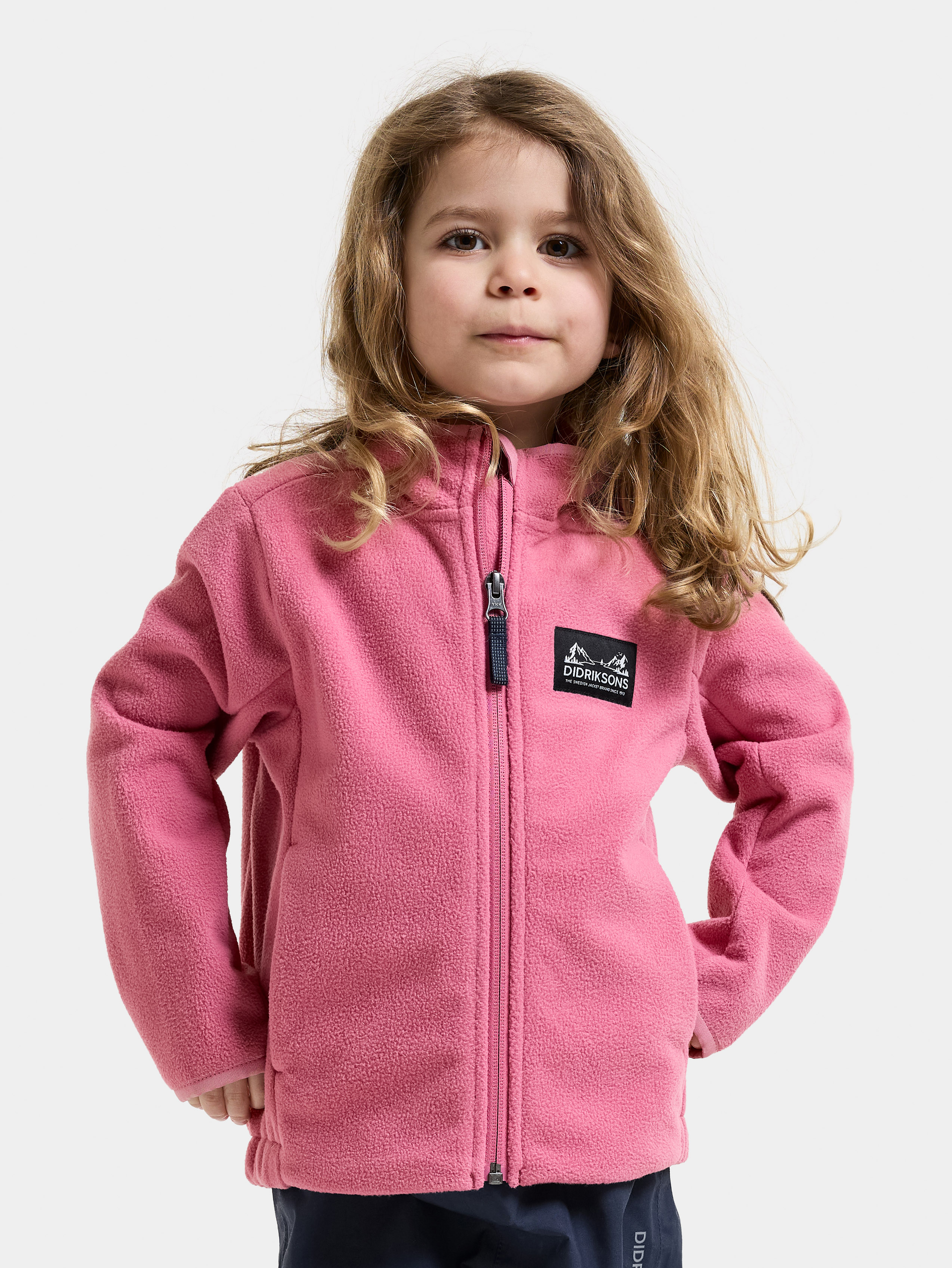 Didriksons Muskot  Vindtät Vindfleecejacka, Heather Pink, 140