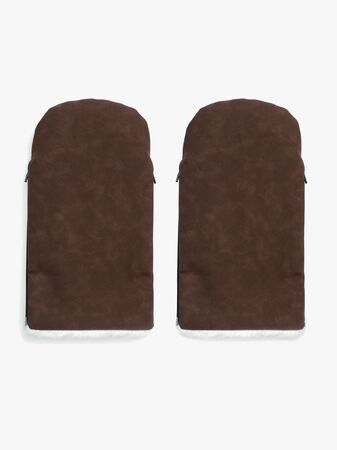 KONG.WALTHER Østerbro Faux Suede Barnvagnsvantar, Chocolate Brown
