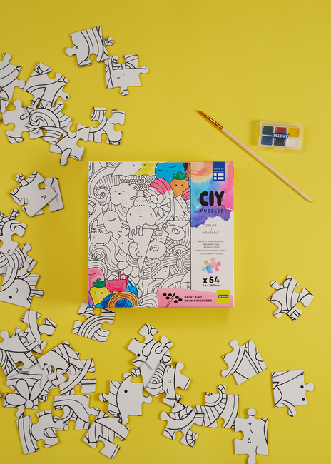 Peliko CIY Pussel med Vattenfärger 54 Bitar Blandad