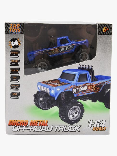ZapToys Micro Metal Radiostyrd Terränglastbil, Blå RC5155B-3528_3e.jpg