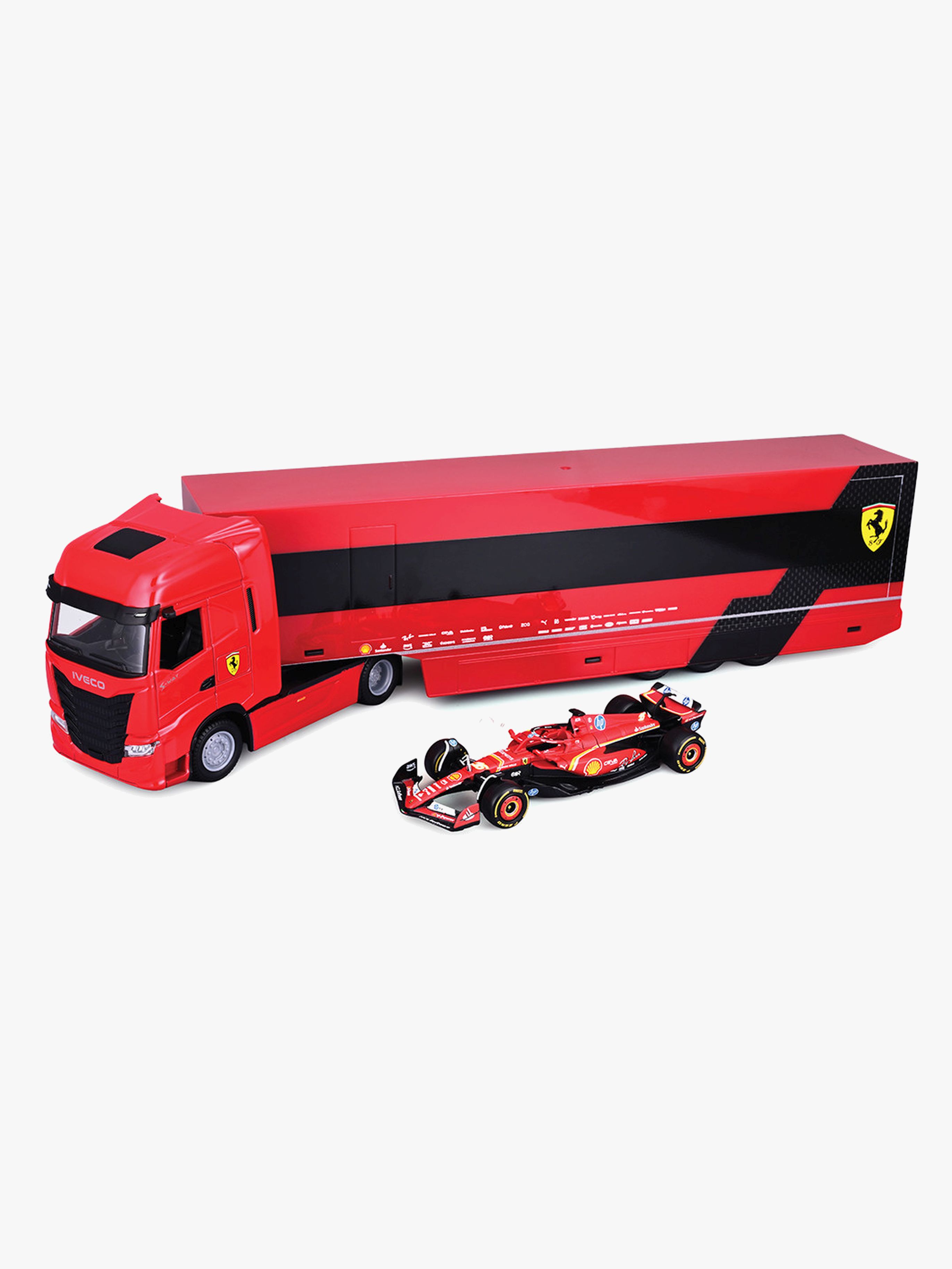 F1 Ferrari Racing Iveco S-Way 570 Transportset med SFR SF-24 Lecleec #16 1:43