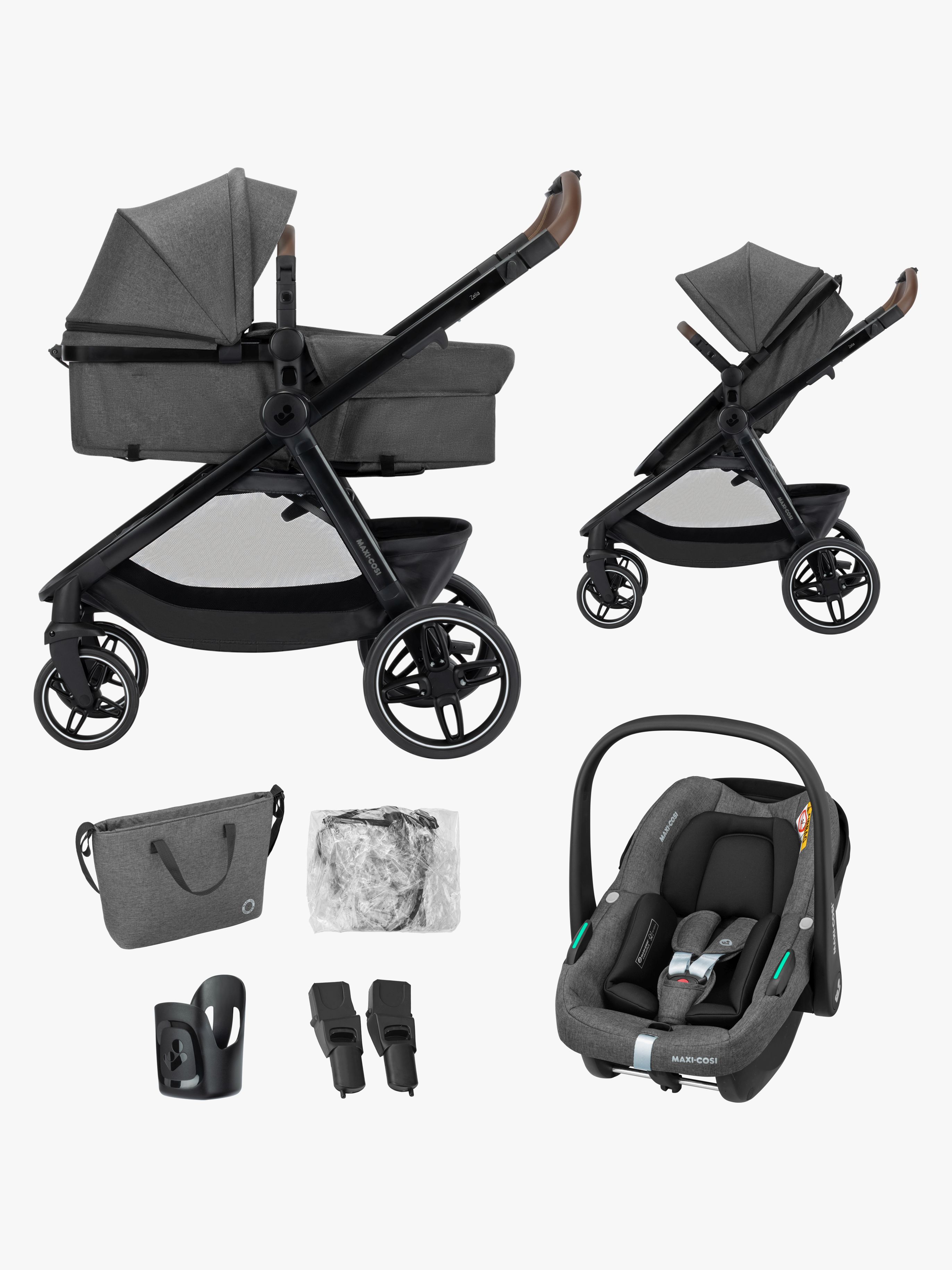 Maxi-Cosi Zelia S Trio 2 3-in-1 Travelsystem, Mörkgrå
