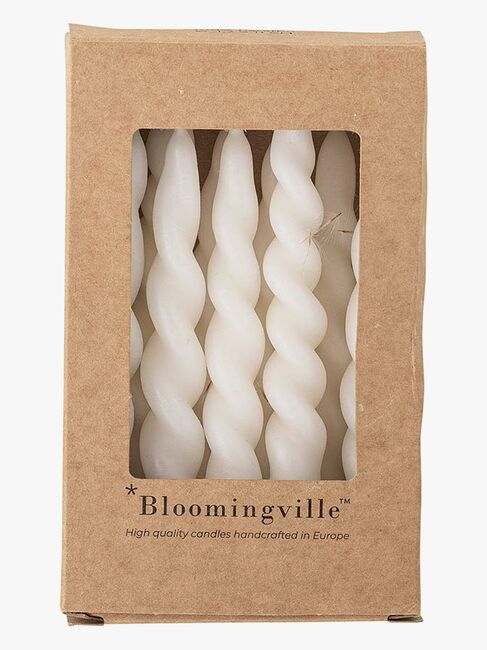Bloomingville Twist Ljus Paraffin, Vit