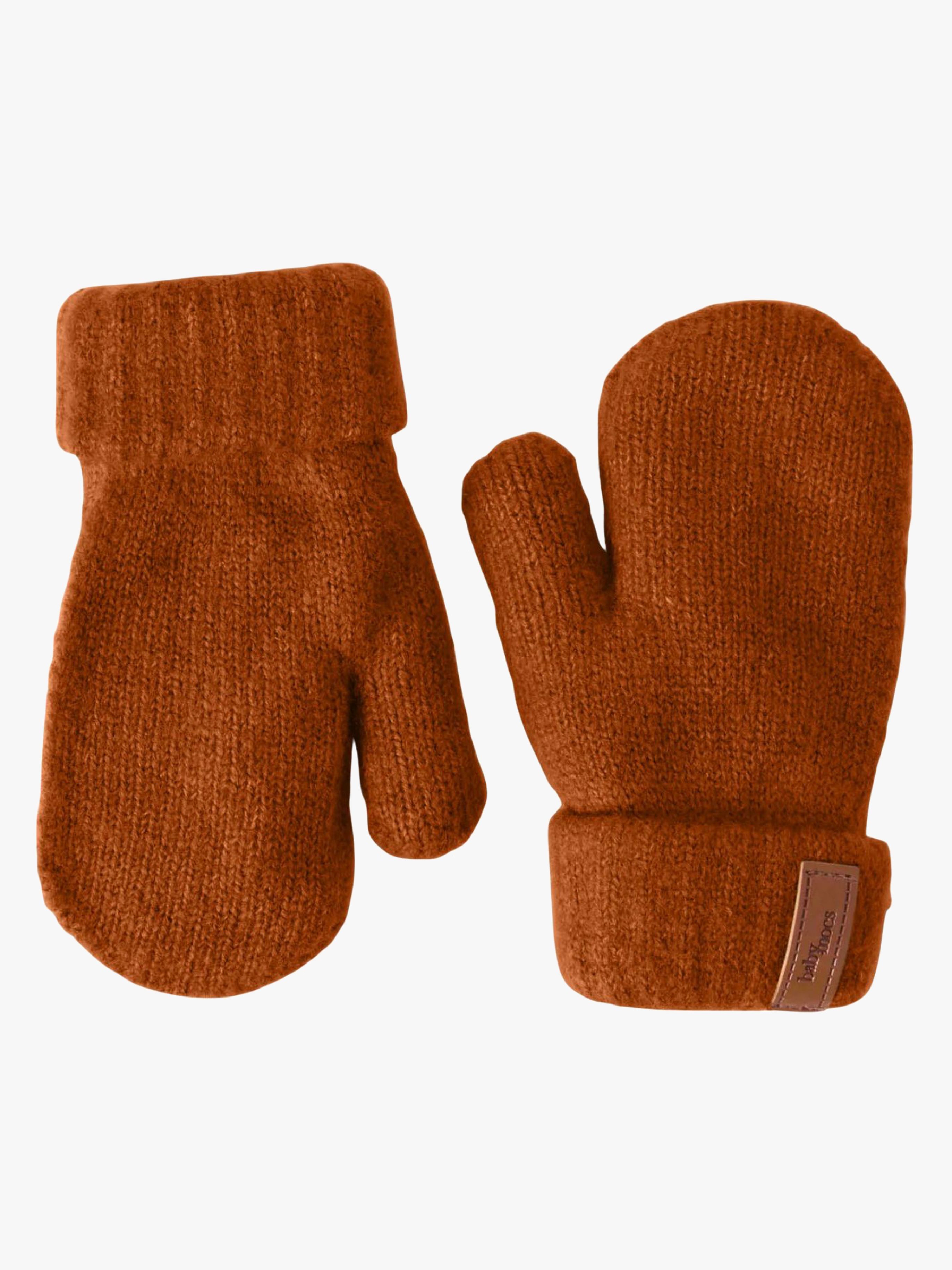 BabyMocs Stickade Vantar, Rust, 0-2 år