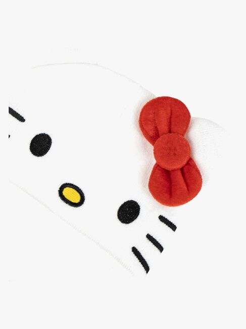 Hello Kitty Mössa och Vantar, Vit/Röd