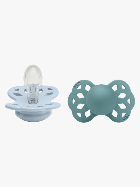 BIBS Infinity Napp 2-pack Stl 1 Symmetrical, Baby Blue/Island Sea