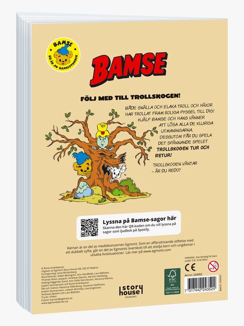 Egmont Kärnan Bamse I Trollskogen Pysselbok