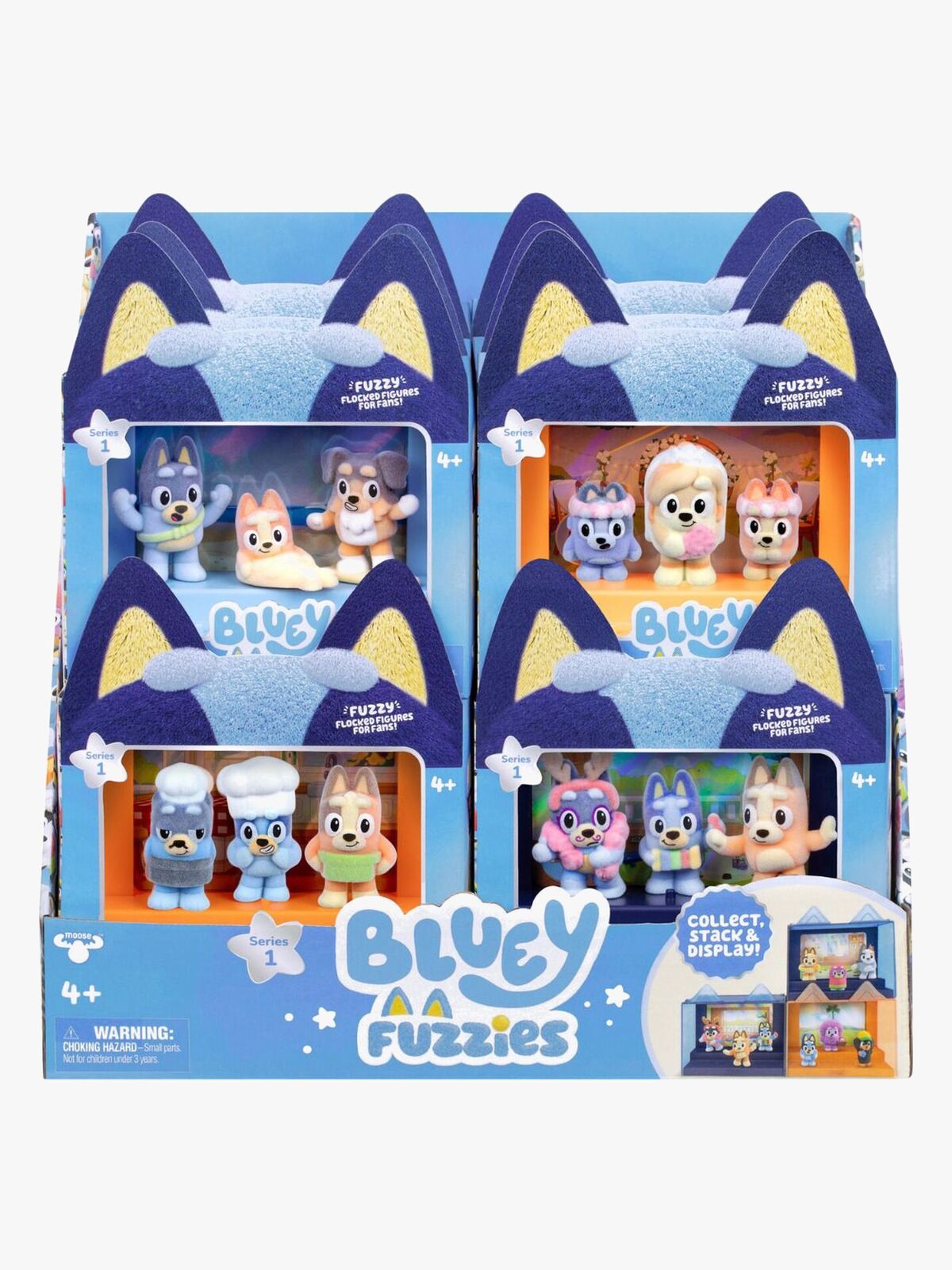 Bluey Fuzzies Figurset Episode 3-Pack Blandad