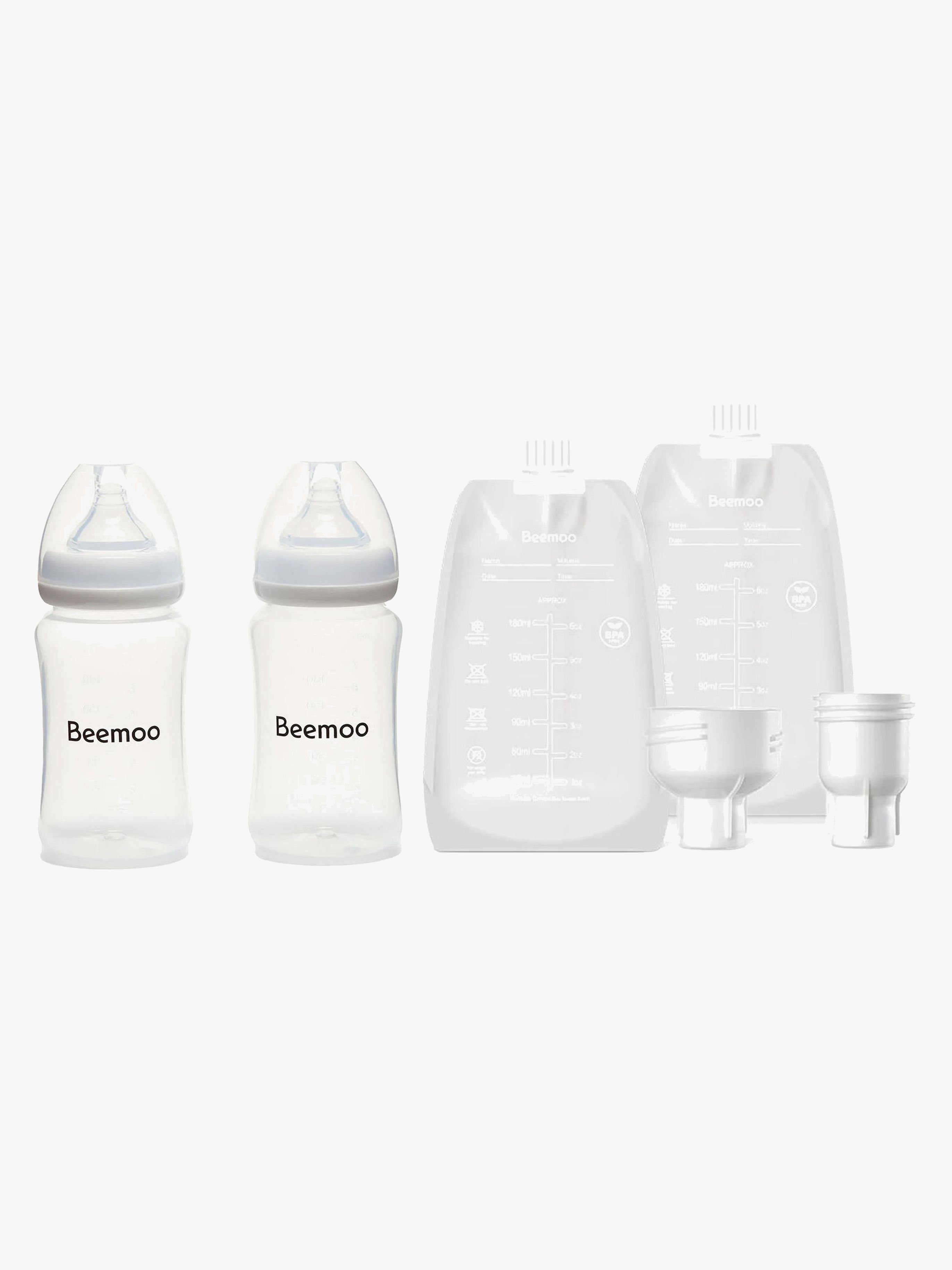 Beemoo CARE 240 ml Flaskor 2-pack &  Bröstmjölkpåsar 30-pack