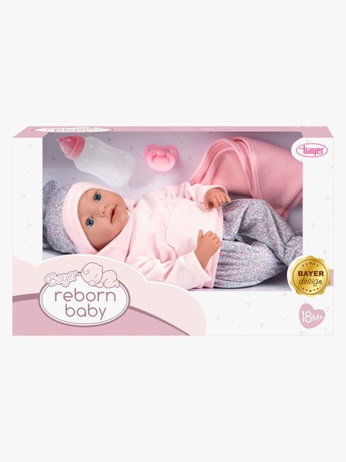 Bayer Design Reborn Baby Docka med Tillbehör Nalle 38 cm