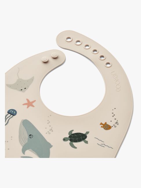 LIEWOOD Tilda Haklapp med Tryck 2-Pack, Sea Creature/Sandy