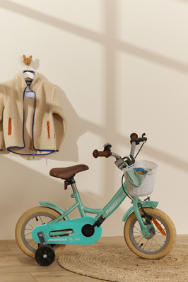 Pinepeak Retro City Fahrrad 12 Zoll, Türkis