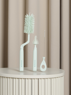 Beemoo CARE Flaskborstar Till Nappflaska, Soft Green