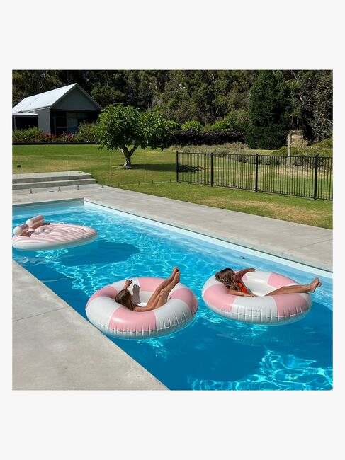 SUNNYLiFE Luxe Badring, Stole My Heart Pink Stripe