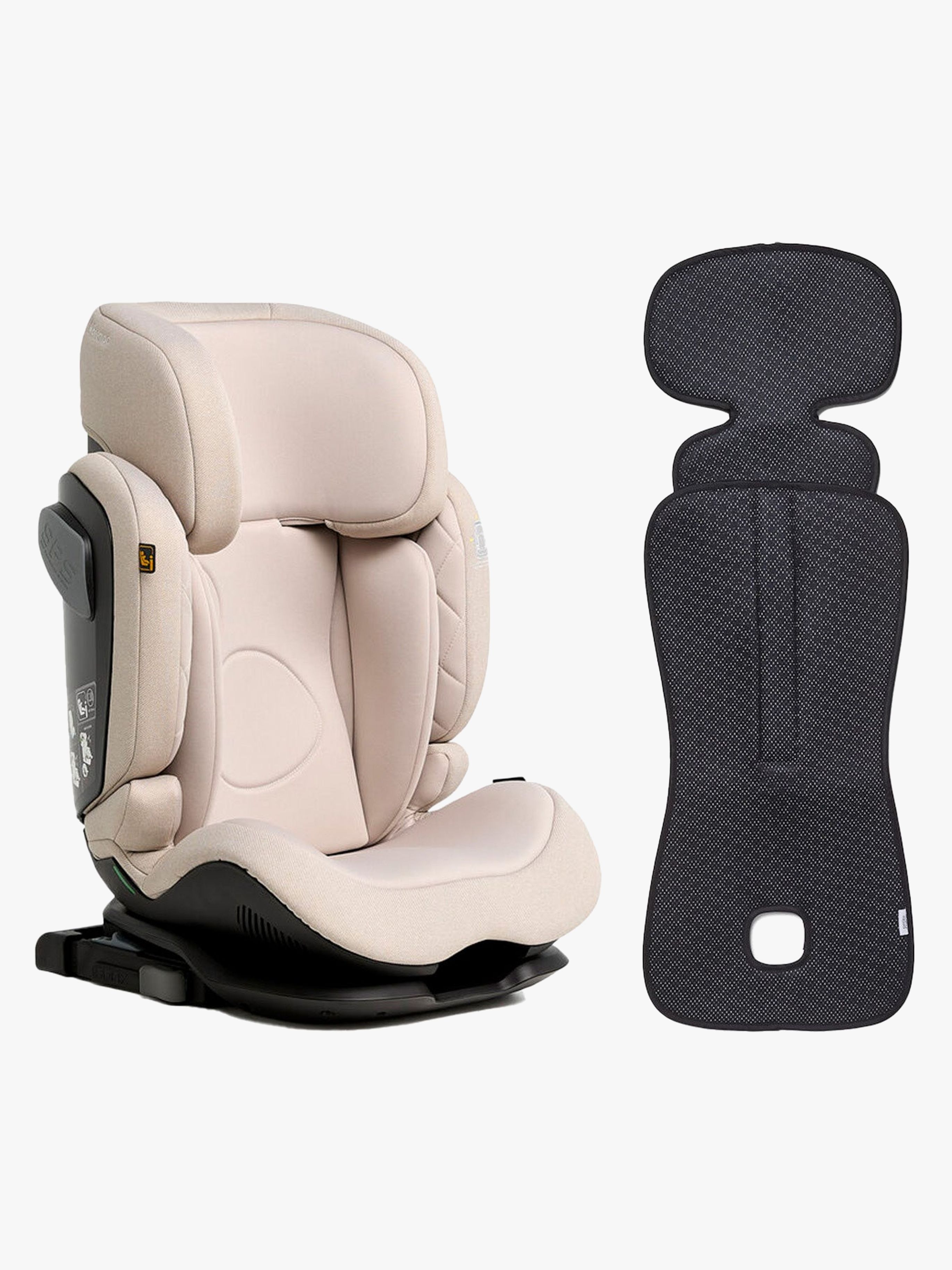 Beemoo Recline i-Size Bältesstol inkl. Petite Chérie Ventilerande Sittdyna, Oat/Antracit