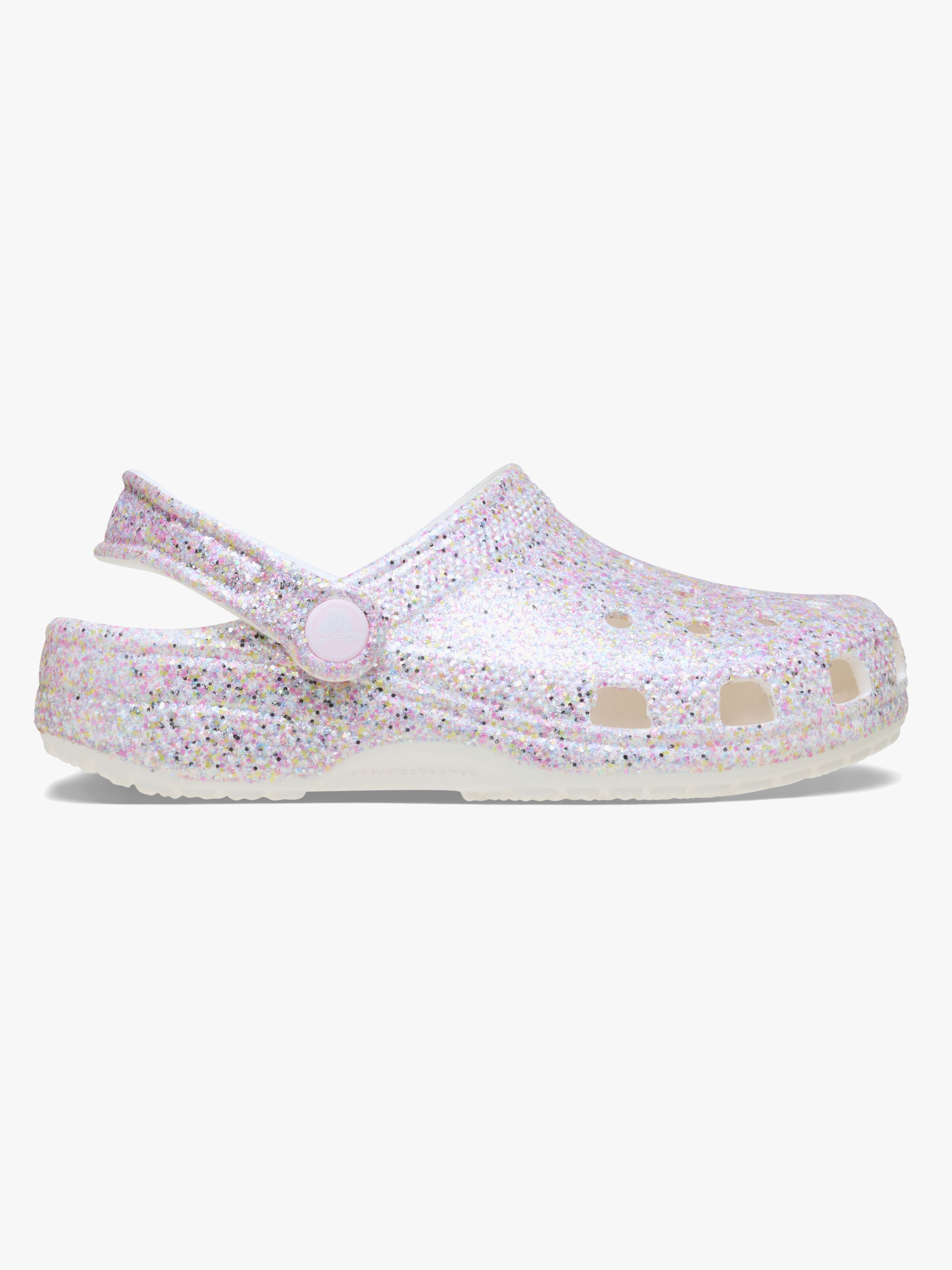 Crocs Classic Fantasy Glitter Tofflor, Vit, 29-30