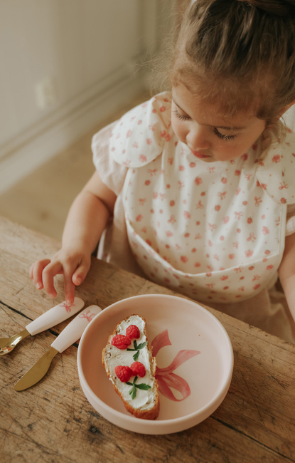 Elodie Tallrik Set Silikon, Rosy Bow