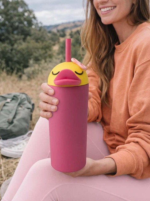 Asobu Bestie Tumbler Vattenflaska Anka, Gul SBV54-DUCKY-4840_4a.jpg