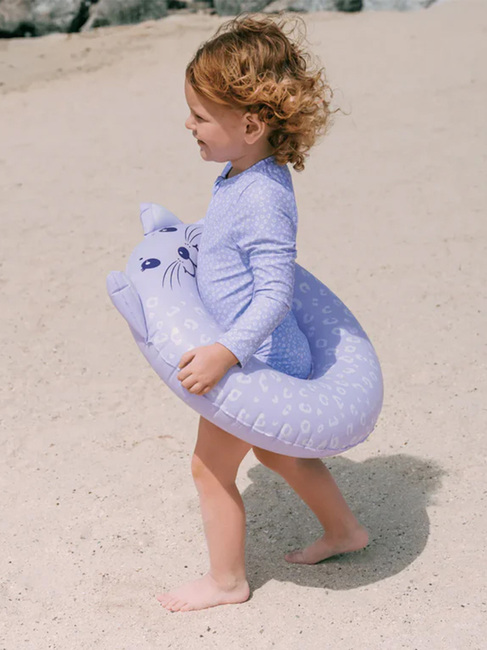 Swim Essentials  Långärmad UV-Dräkt, Lila Leopard