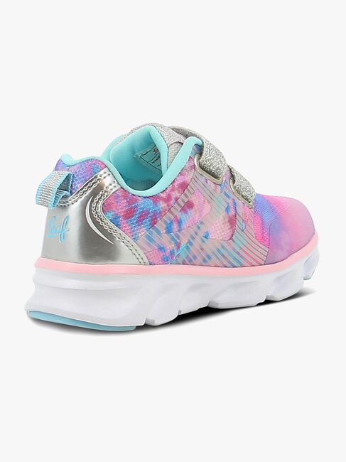 Leaf Skalka Blinkande Sneakers, Silver/Rosa
