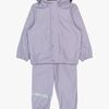 Mikk-Line Regnställ med Hängslen, Lavender Gray