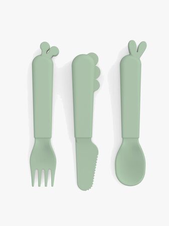 Done By Deer Friends Bestick 3-pack, Green