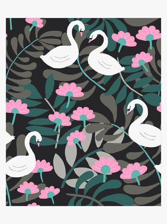 Petite Déco Tapet Swan, Svart