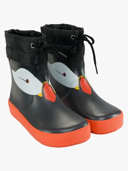 Viking Alv Paw Print Barefoot Gummistövlar, Black