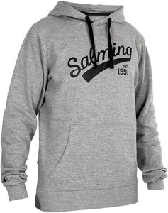 Salming Logo Hood JR Huvtröja, Grey Melange