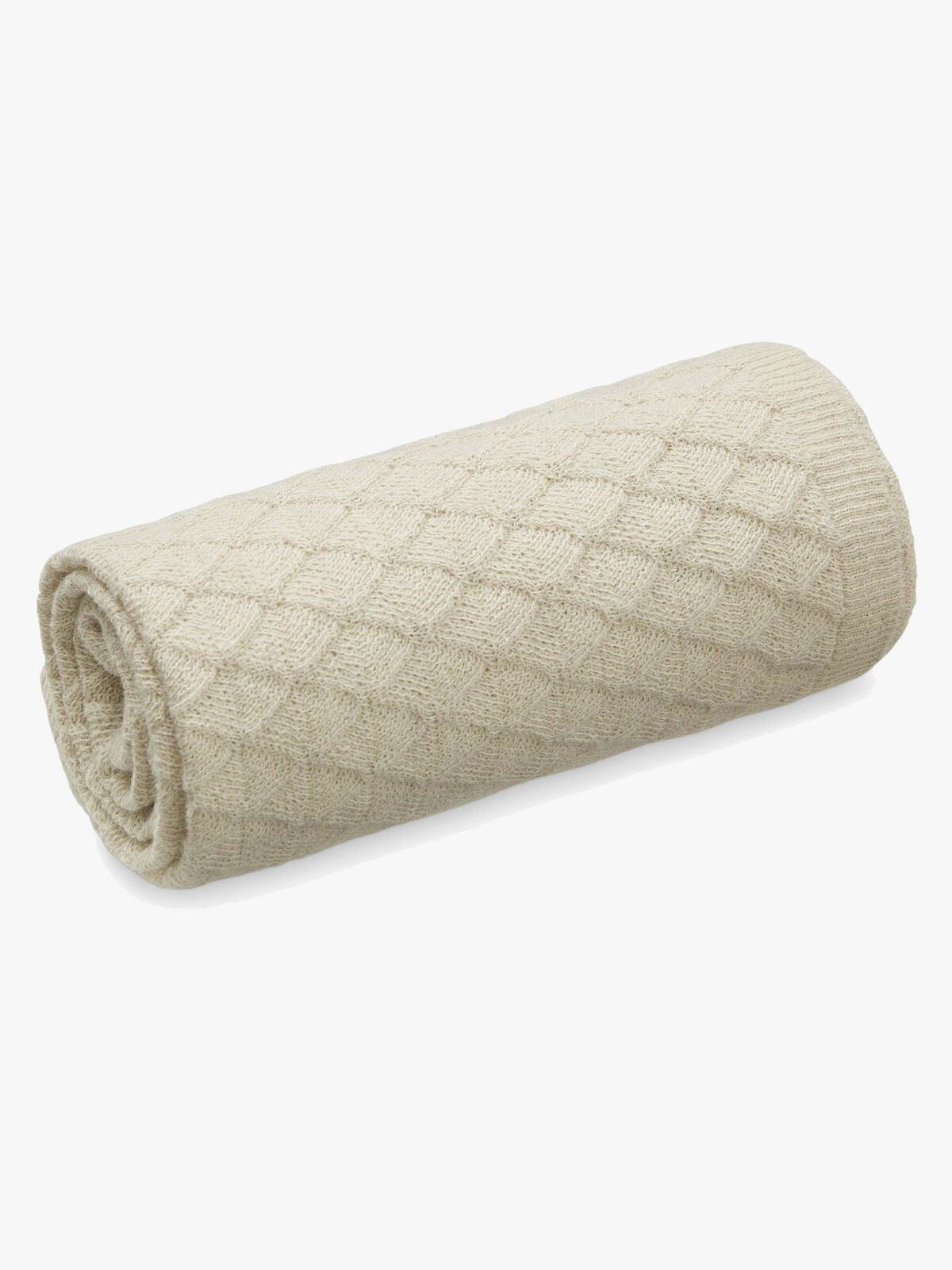 CamCamCopenhagen Alpaca Knit Throw Filt, Natural