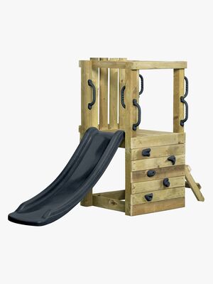 Swing King Irma Liten Lekställning med Grå Rutschkana