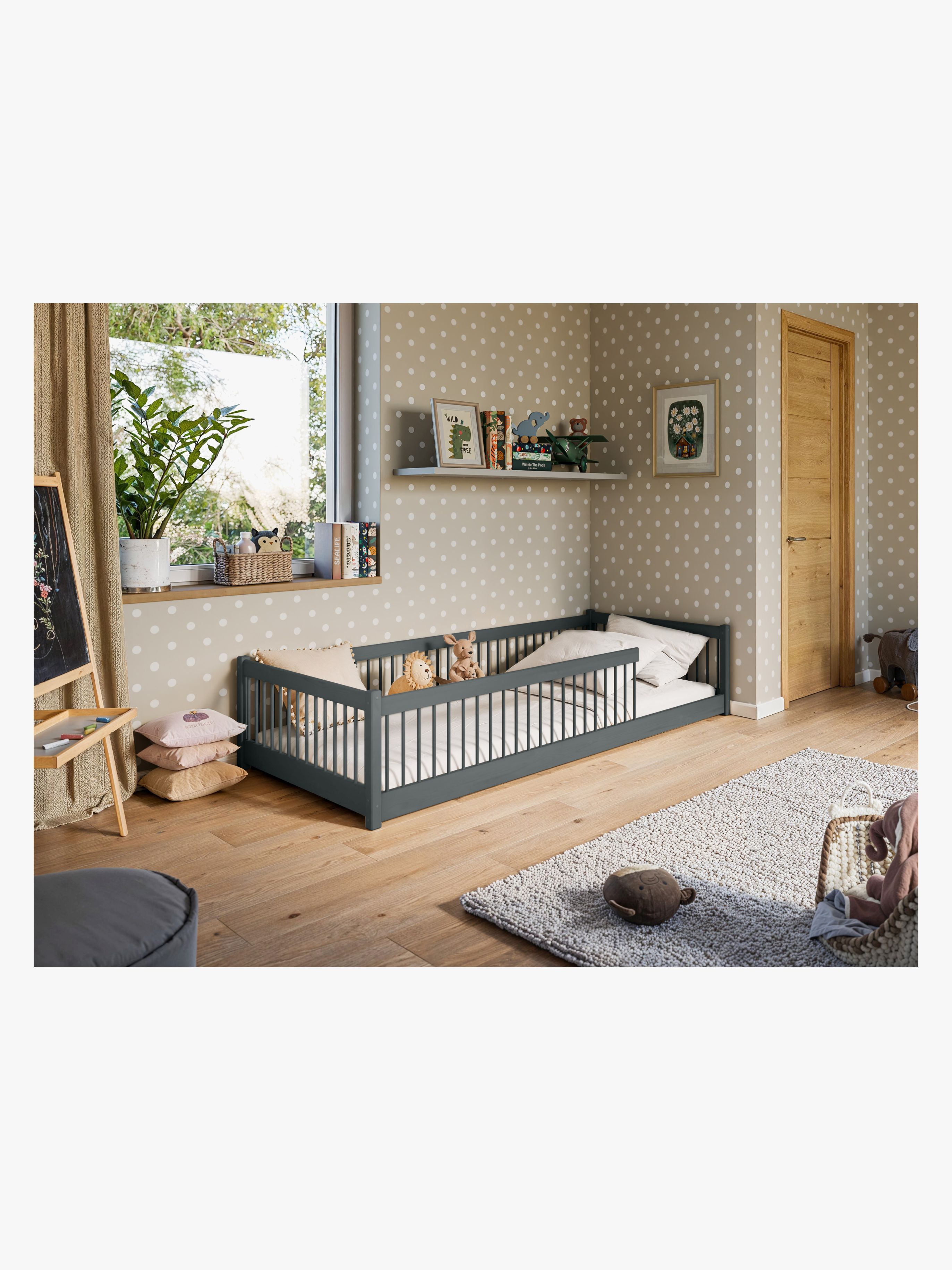 Lano Meble PEDRO Montessori Floor Säng 80×180 Graphite