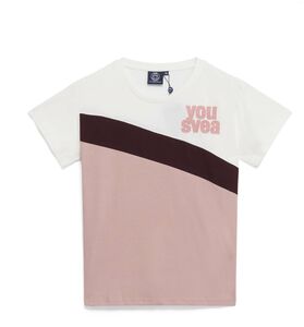Svea Color Block T-shirt, Soft Pink