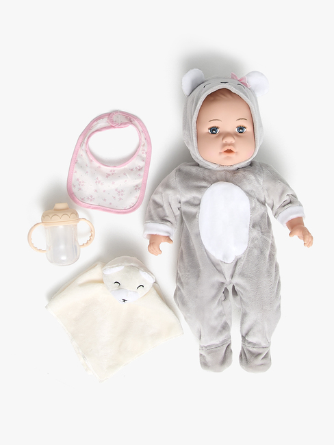 Cloudberry Castle Gåvoset Docka Twins Deluxe 35 cm, Rosa/vit