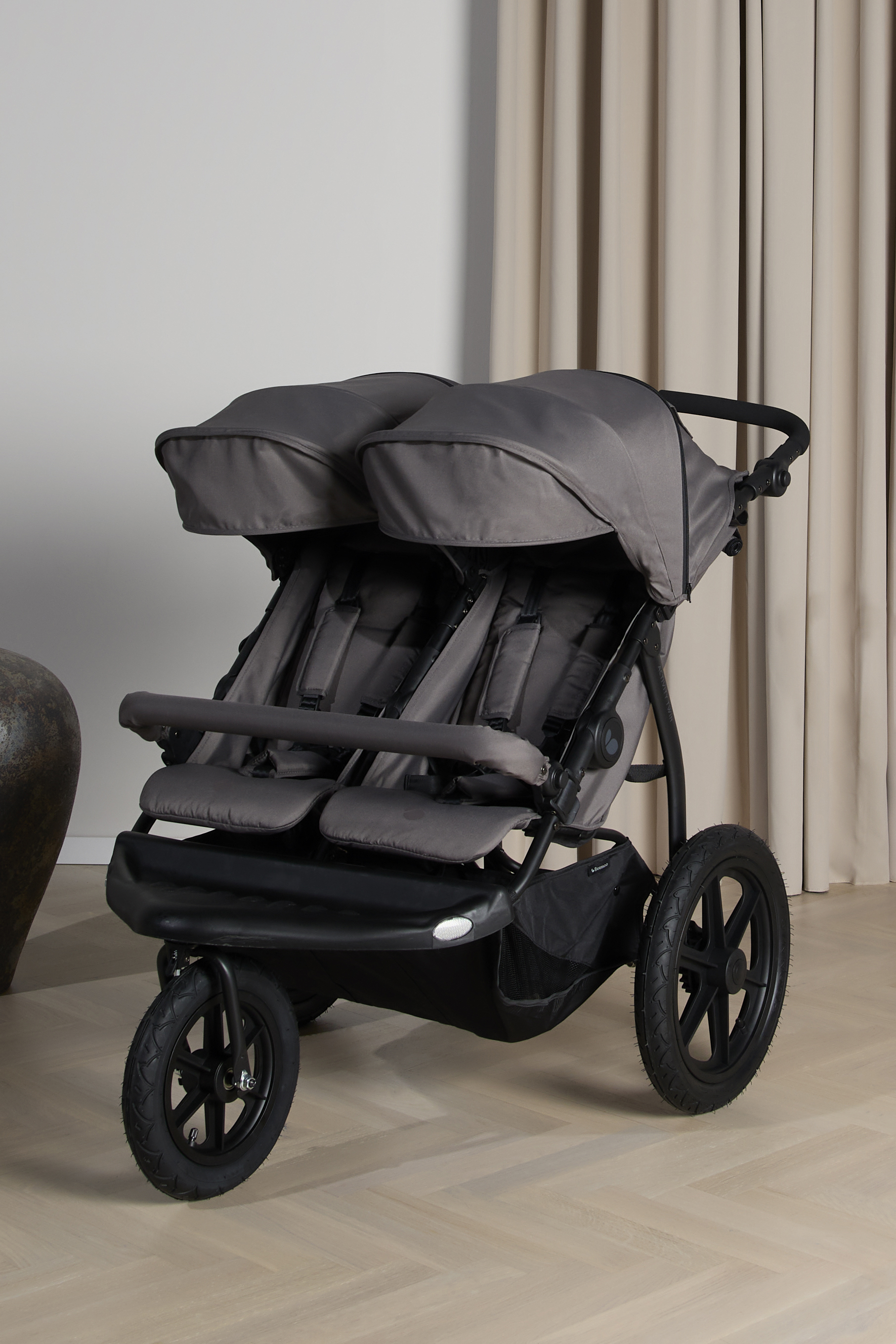 Beemoo Activity Twin Syskonvagn, Grey