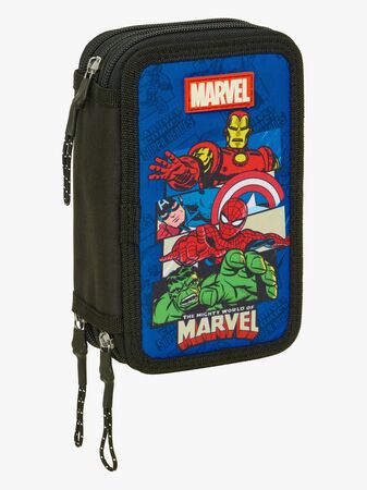 Marvel Avengers  Fyllt Trippelpennfodral 37 Delar, Blå
