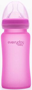 Everyday Baby Nappflaska Glas med Värmeindikator 240ml, Cerise Pink
