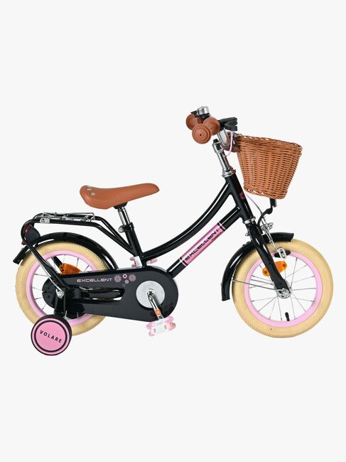 Volare Excellent Cykel med Korg 12 Tum, Svart