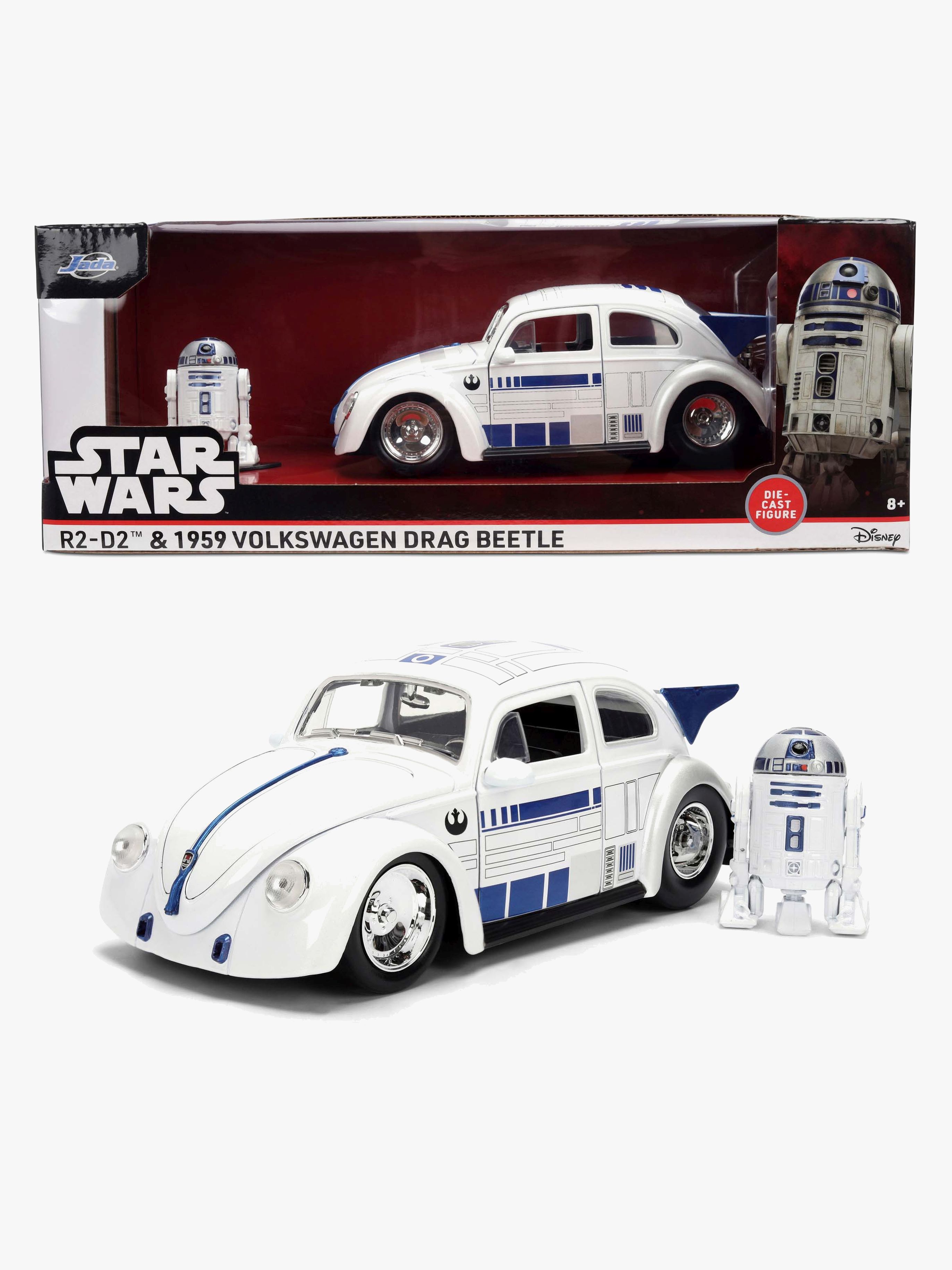 Star Wars R2D2 1959 VW Drag Beetle Leksaksbil 1:24