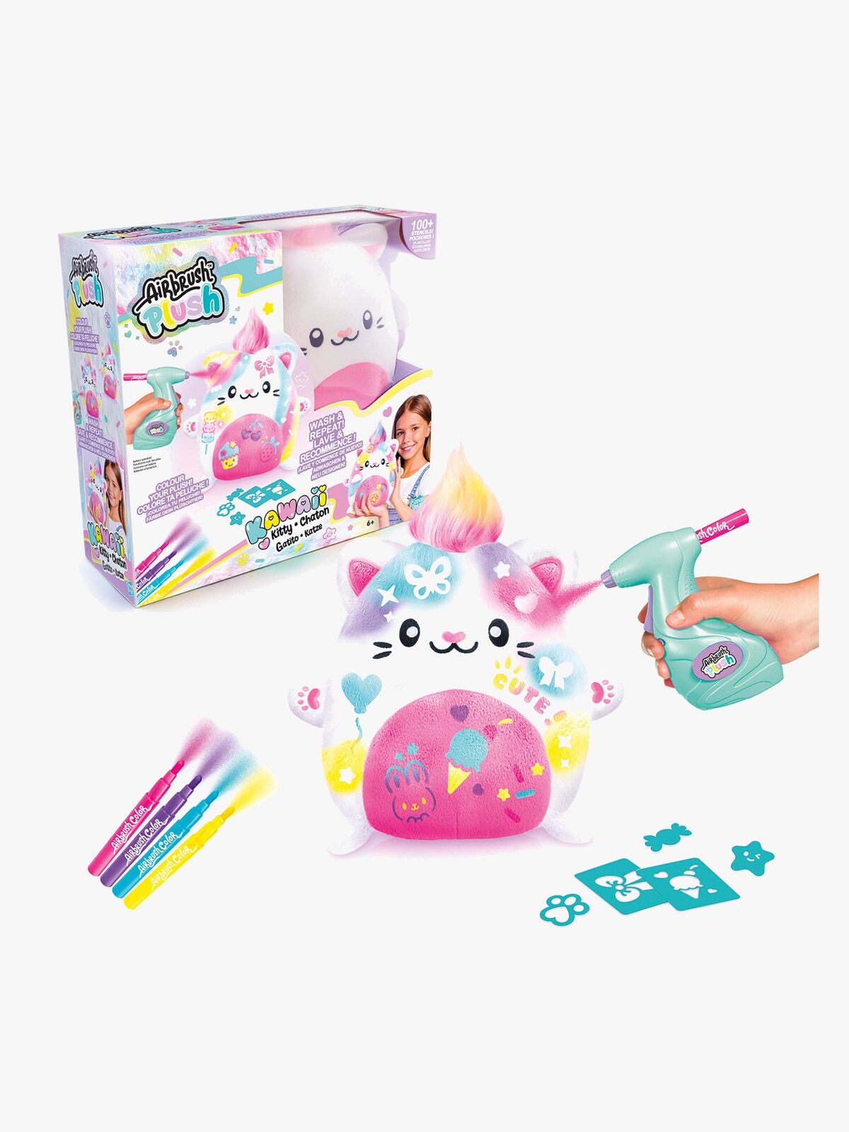 Airbrush Plush Gosedjur Kawaii Kitty