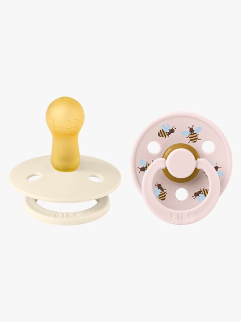 BIBS Studio Colour Bumblebee Napp 2-Pack Latex Stl 2, Ivory