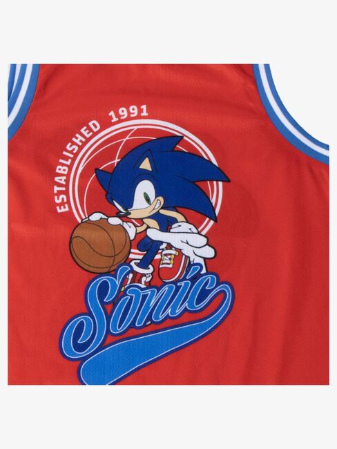 Sonic Linne & Shorts Sport Set, Blå/Röd