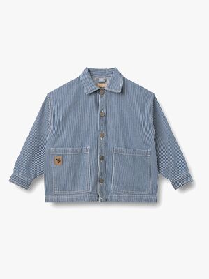 Wheat Cole Overshirt, Denim Stripe