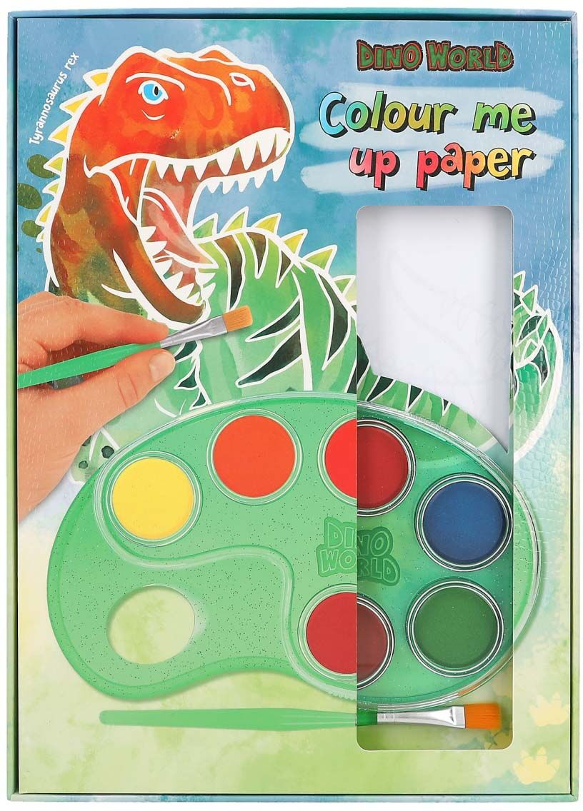 Dino World Målarset Colour Me Up Paper