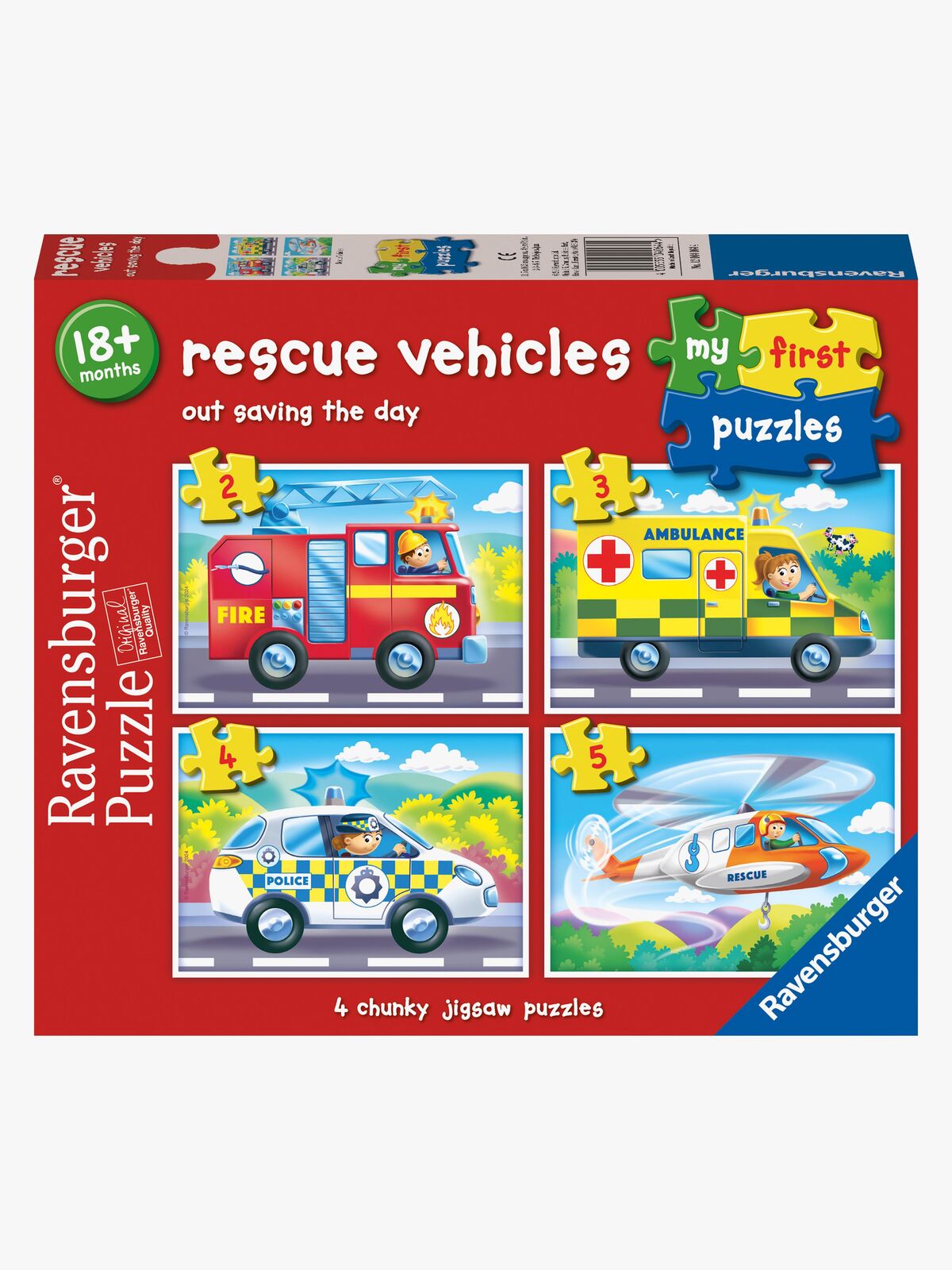 Ravensburger Räddningsfordon Pussel 4-i-1