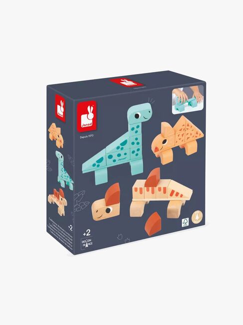 Janod Cubikosaurus Dinosaurier Att Bygga