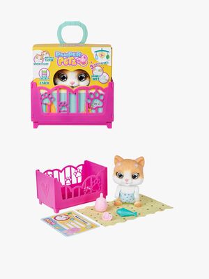Pamper Petz Interativ Katt Med Tillbehör 15 cm