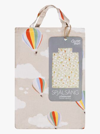 Rätt Start Bäddset Spjälsäng 100x130 Luftballong 3-delar, Greige